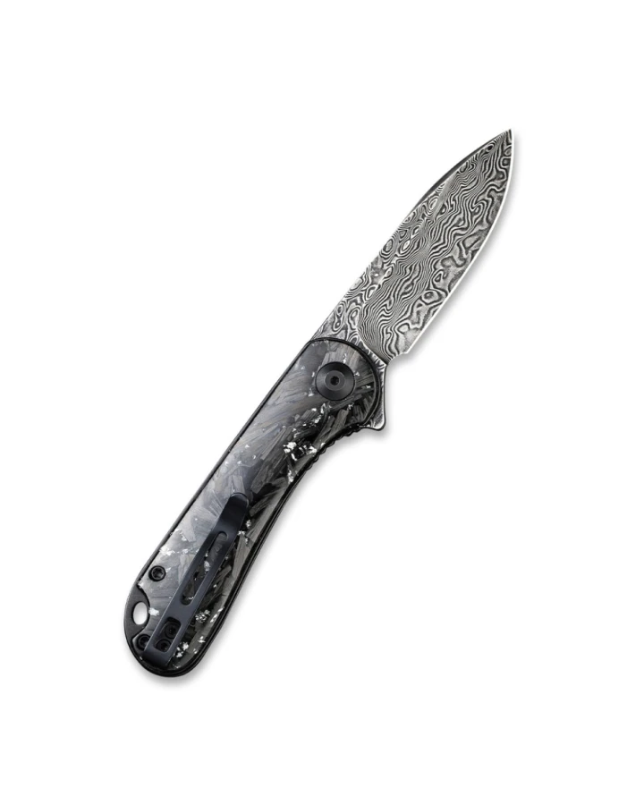 Ніж складаний кишеньковий Civivi Elementum C907C-DS2, Дамаська сталь, карбон, чорний