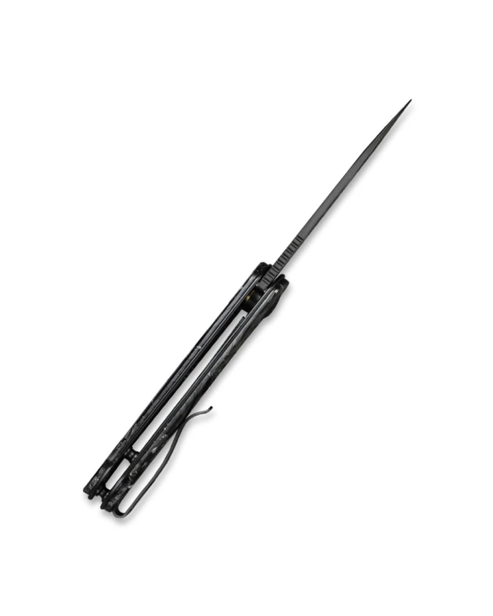 Ніж складаний кишеньковий Civivi Elementum C907C-DS2, Дамаська сталь, карбон, чорний