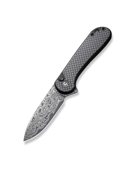 Ніж складаний кишеньковий Civivi Elementum II C18062PB-DS1, Дамаська сталь, G10, чорний