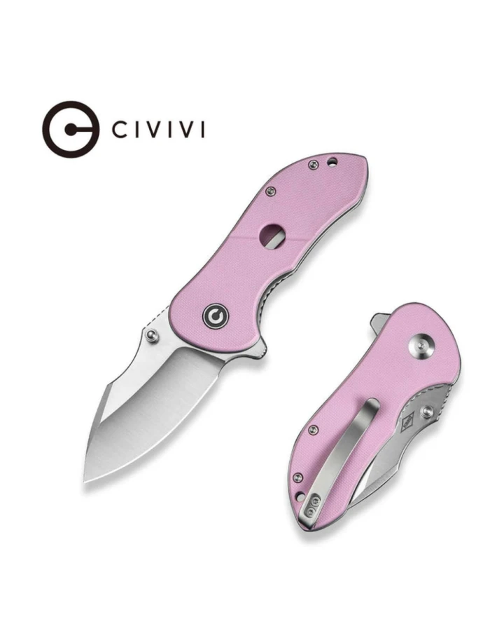 Ніж складаний кишеньковий Civivi Gordo C22018C-4, D2, G10, рожевий