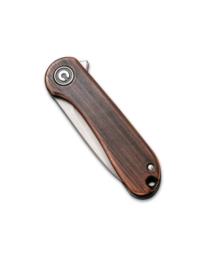 Ніж складаний кишеньковий Civivi Mini Elementum Flipper C18062Q-2, Sandvik 14C28N, сталь, коричневий
