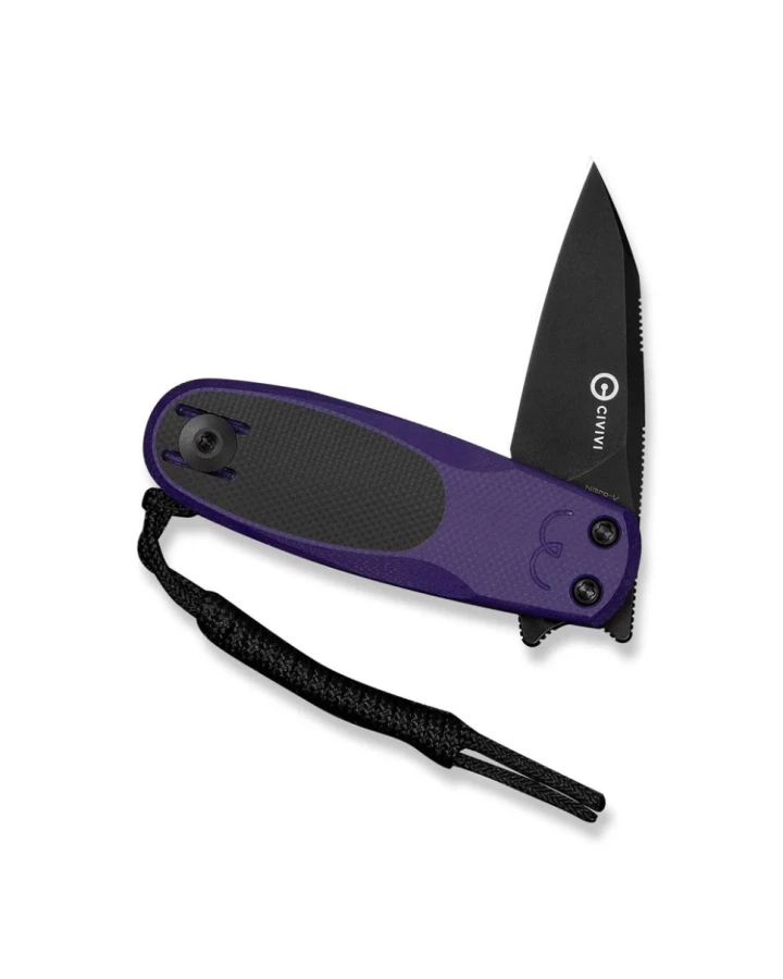 Ніж складаний кишеньковий Civivi Purr C25054-3, Nitro-V, G10, чорний