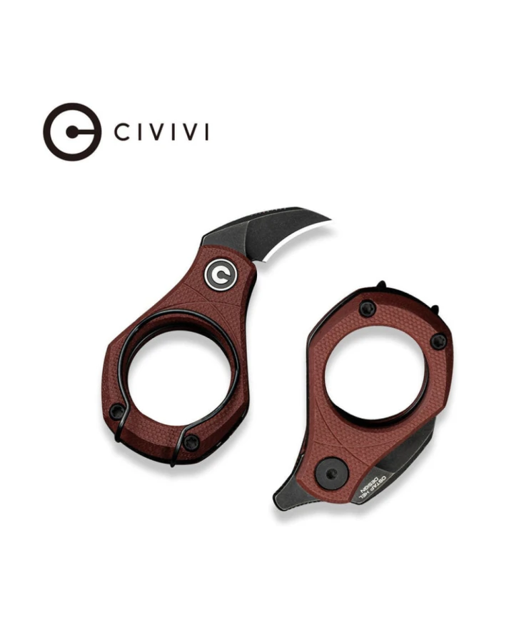 Ніж складаний кишеньковий Civivi Pyrus C23038-1, Sandvik 14C28N, G10, червоний