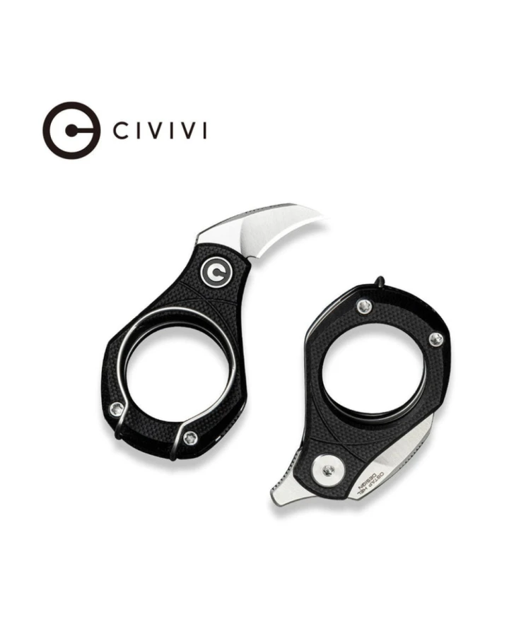 Ніж складаний кишеньковий Civivi Pyrus C23038-2, Sandvik 14C28N, G10, чорний