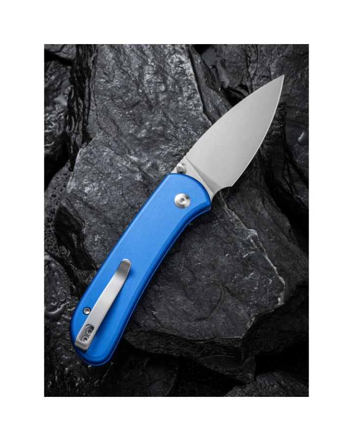 Ніж складаний кишеньковий Civivi Qubit C22030E-3, Sandvik 14C28N, алюміній, синій