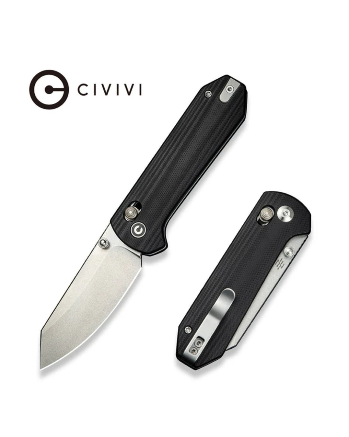 Ніж складаний кишеньковий Civivi Yonder C23073-1, Sandvik 14C28N, G10, чорний