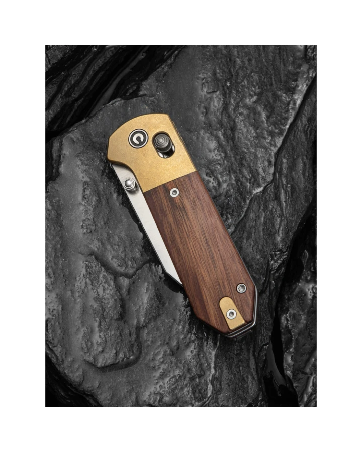 Ніж складаний кишеньковий Civivi Yonder Clip Point C25026-1, Sandvik 14C28N, дерево, коричневий