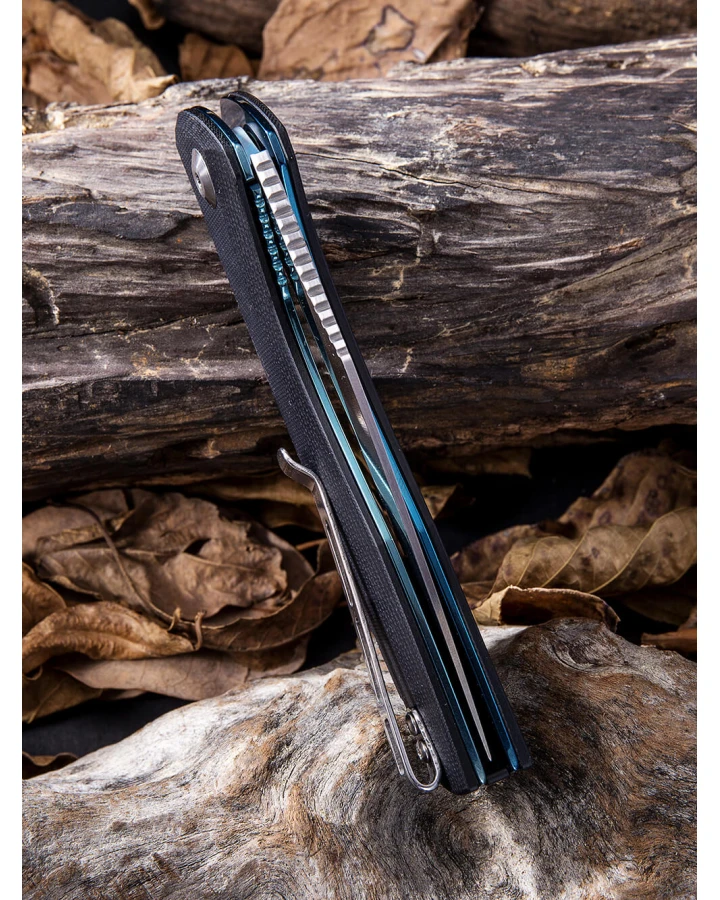 Ніж складаний туристичний Civivi Baklash C801C, 9Cr18MoV, G10, синій