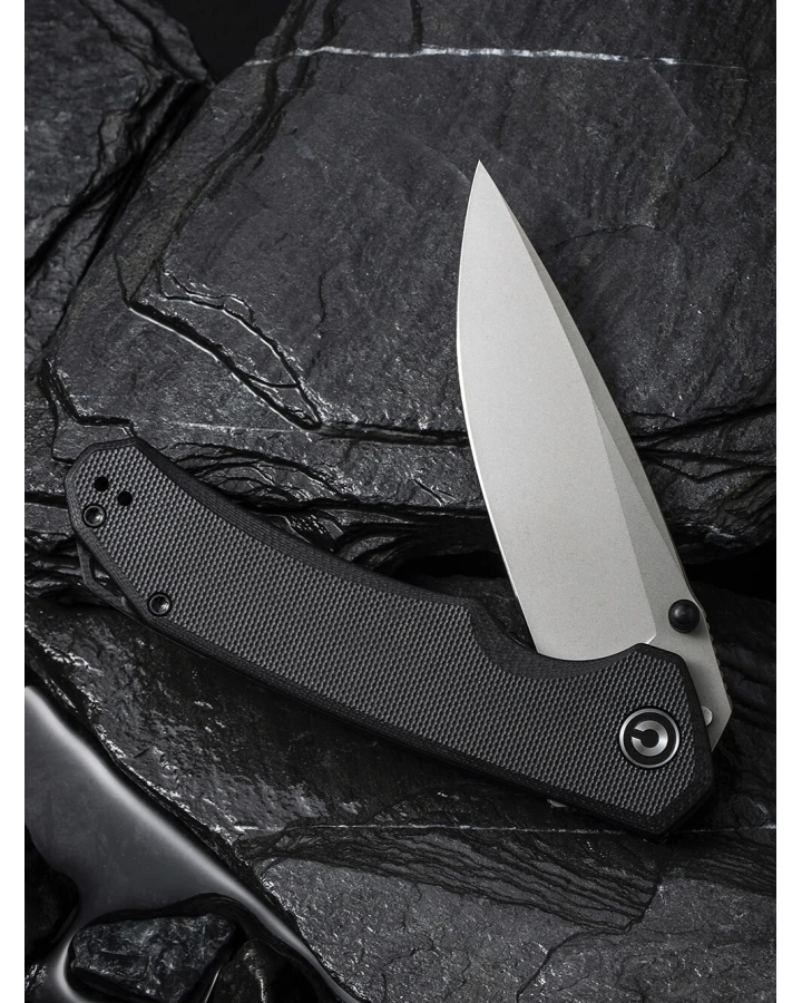 Ніж складаний туристичний Civivi Brazen C2102C, Sandvik 14C28N, G10, чорний