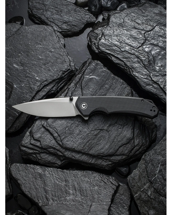 Ніж складаний туристичний Civivi Brazen C2102C, Sandvik 14C28N, G10, чорний