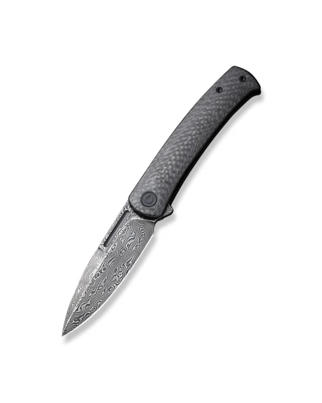 Ніж складаний туристичний Civivi Caetus Flipper C21025CDS1, Дамаська сталь, карбон, чорний