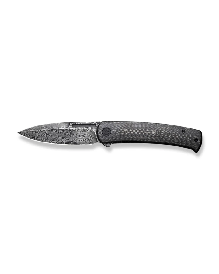 Ніж складаний туристичний Civivi Caetus Flipper C21025CDS1, Дамаська сталь, карбон, чорний