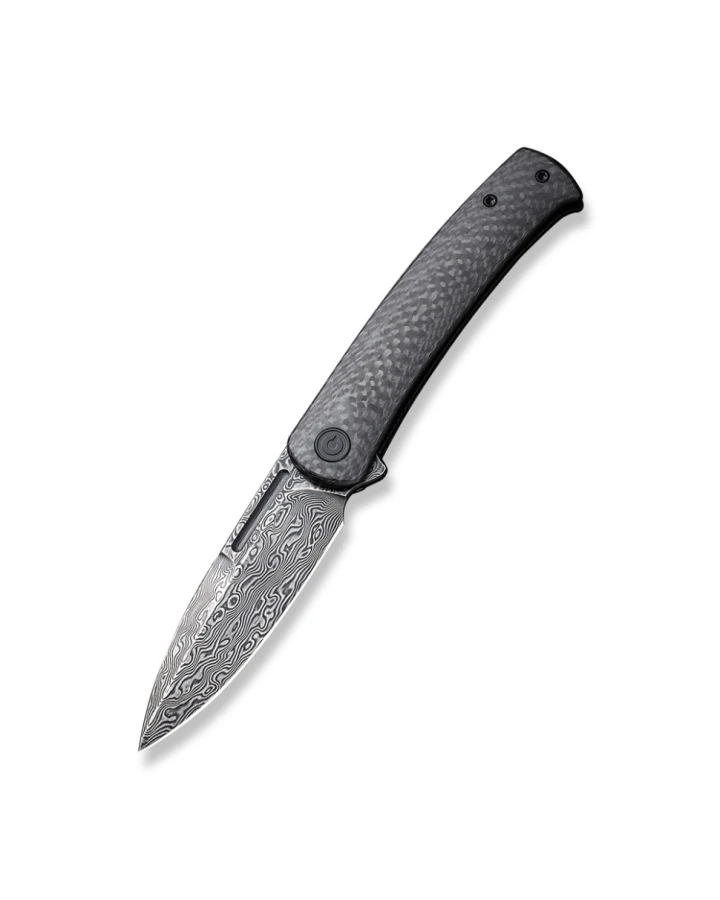Ніж складаний туристичний Civivi Caetus Flipper C21025CDS1, Дамаська сталь, карбон, чорний
