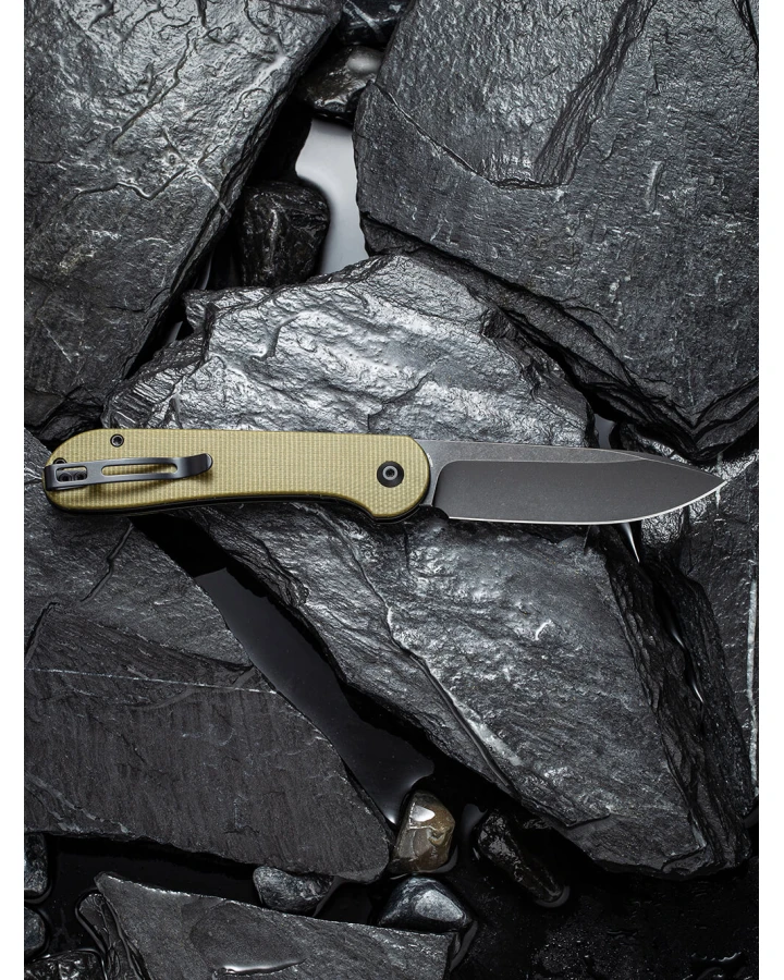 Ніж складаний туристичний Civivi Elementum Pocket C2103B, Sandvik 14C28N, мікарта, зелений