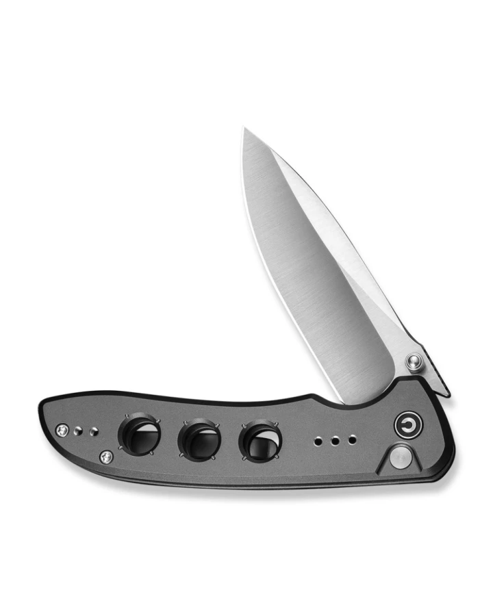 Ніж складаний туристичний Civivi Hyperpulse C23087A-3, Sandvik 14C28N, алюміній, сірий