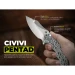 Ніж складаний туристичний Civivi Pentad C24068-3, Nitro-V, мікарта, чорний/білий