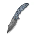 Ніж складаний туристичний Civivi Pentad C24068-DS1, Дамаська сталь, мікарта, синій/білий