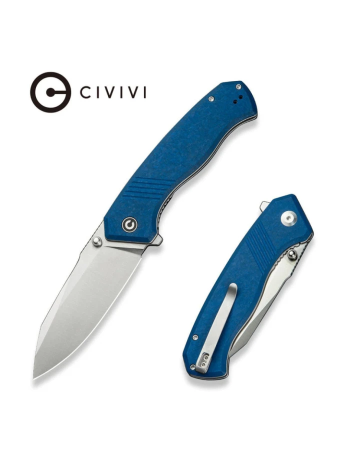 Ніж складаний туристичний Civivi Placoid C23079-2, Sandvik 14C28N, G10, синій