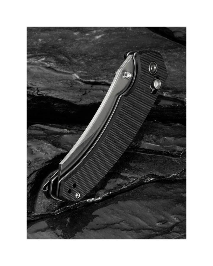 Ніж складаний туристичний Civivi Sixgill C24050-1, Nitro-V, G10, чорний