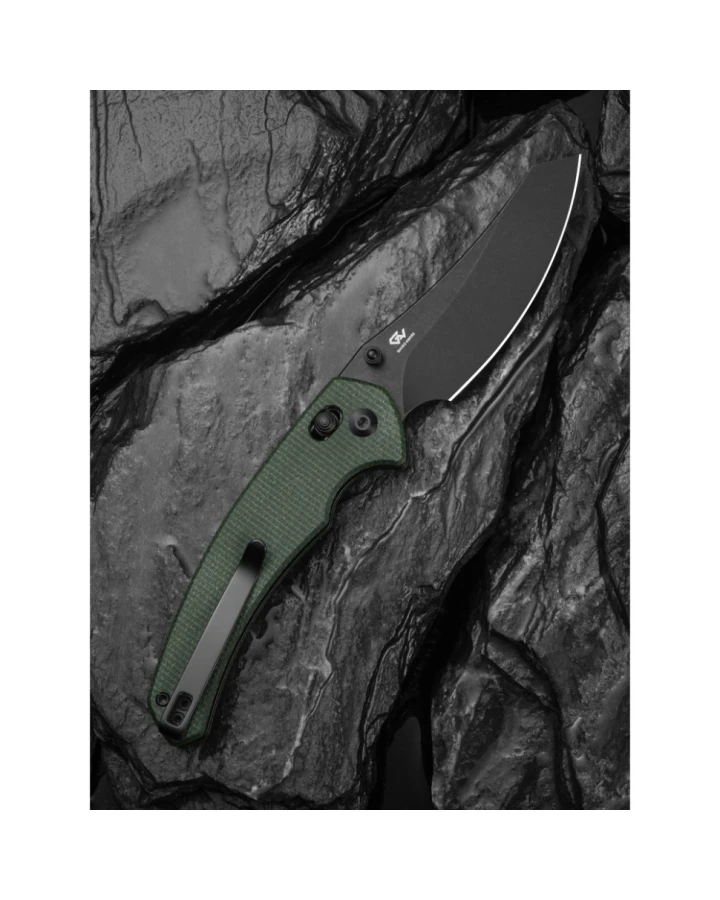 Ніж складаний туристичний Civivi Sixgill C24050-3, Nitro-V, мікарта, зелений