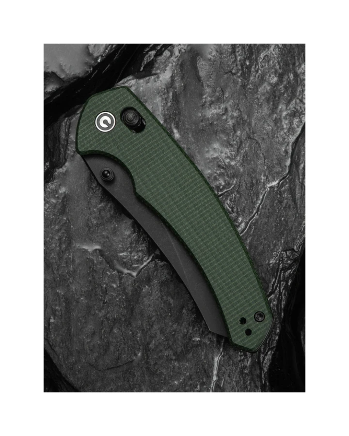 Ніж складаний туристичний Civivi Sixgill C24050-3, Nitro-V, мікарта, зелений