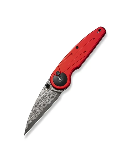 Ніж складаний туристичний Civivi Starflare C23052-DS1, Дамаська сталь, алюміній, червоний