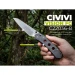 Ніж складаний туристичний Civivi Vision FG C22036-8, Nitro-V, карбон, прозорий