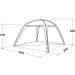 Шатро кемпінгове Easy Camp Day Lounge, 290 × 290 см, висота 200 см, сіре
