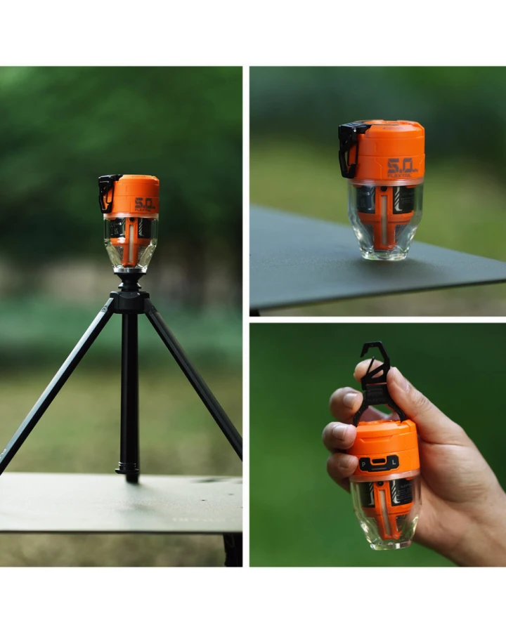 Насос-ліхтар кемпінговий Flextail Max Pump 3, помаранчевий