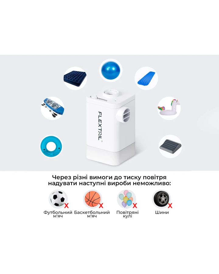 Насос-ліхтар-powerbank кемпінговий Flextail Max Pump 2 Plus, білий