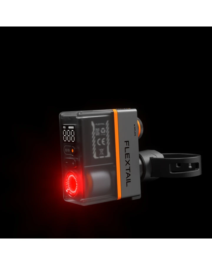 Велосипедний міні насос-задня фара Flextail Tiny Tire Pump ACS, чорний