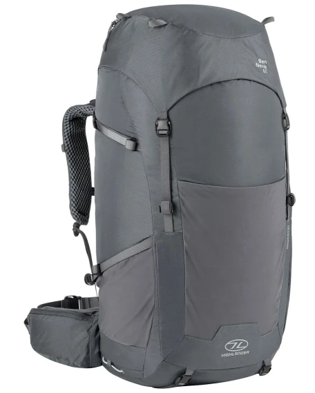 Рюкзак туристичний чоловічий Highlander Ben Nevis Men 65 л, з чохлом від дощу, сірий