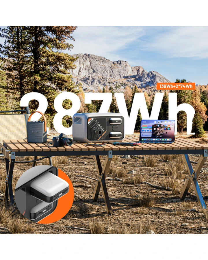 Портативна зарядна станція Litheli FLINT В288, 300Вт, 287 Вт·год + 2 Power Bank