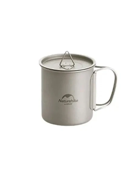 Кружка титанова Naturehike NH20CJ005, 600 мл, з кришкою