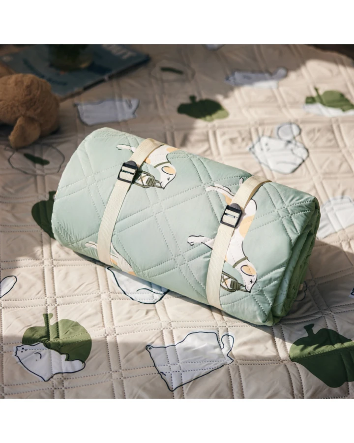 Килимок для пікніка Naturehike CNK2350WS010 210*240 см, блакитний із принтом