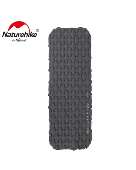 Матрац туристичний надувний одномісний Naturehike FC-10 NH19Z001-P, 195х59х65 мм, графітовий для кемпінгу