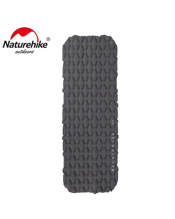 Матрац туристичний надувний одномісний Naturehike FC-10 NH19Z001-P, 195х59х65 мм, графітовий для кемпінгу