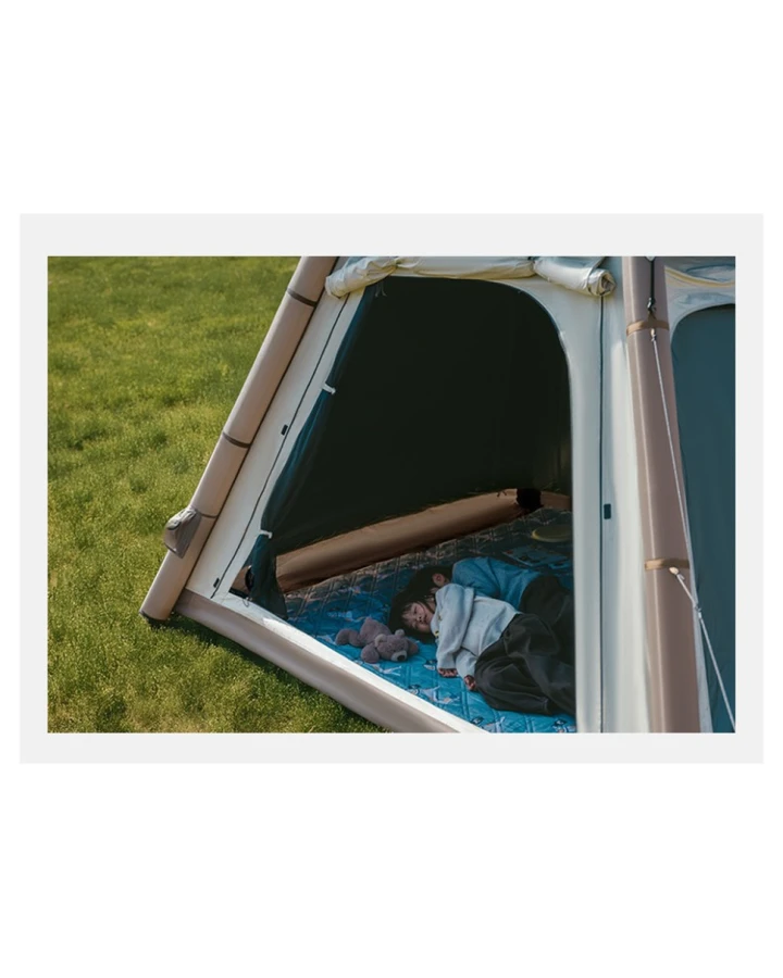 Намет чотиримісний автоматичний надувний Naturehike Ango CNK2550WS017 із тентом, коричневий