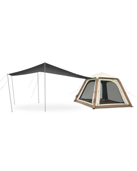 Намет чотиримісний автоматичний надувний Naturehike Ango CNK2550WS017 із тентом, коричневий