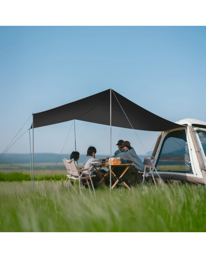 Намет чотиримісний автоматичний надувний Naturehike Ango CNK2550WS017 із тентом, коричневий