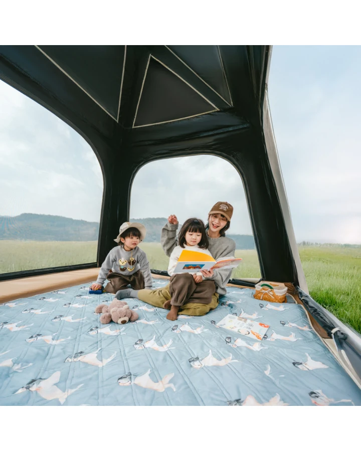 Намет чотиримісний автоматичний надувний Naturehike Ango CNK2550WS017 із тентом, коричневий