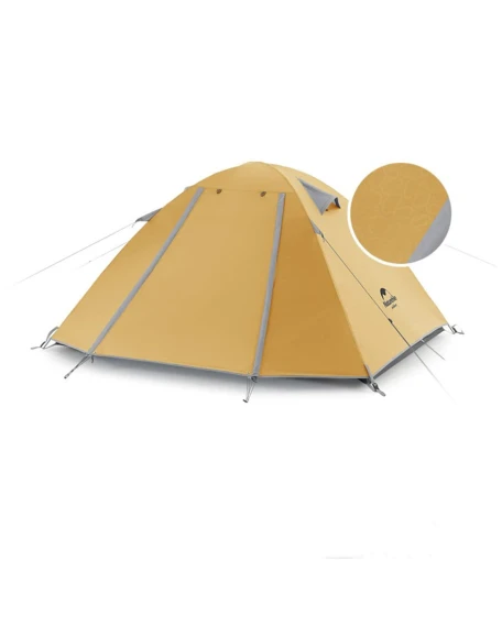 Намет двомісний Naturehike P-Series NH18Z022-P, 210T/65D, жовтий