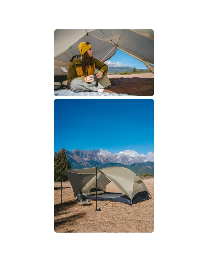 Намет двомісний ультралегкий Naturehike Mongar UL CNK2550WS016, коричневий