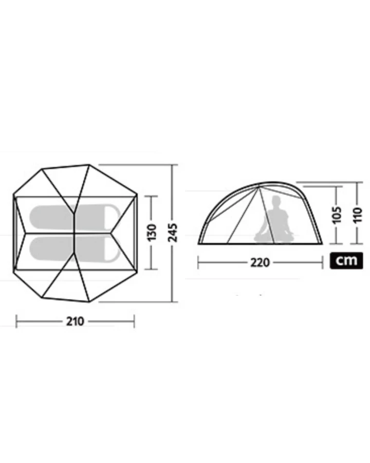 Намет двомісний ультралегкий Naturehike Star River UL CNK2450WS022, коричневий