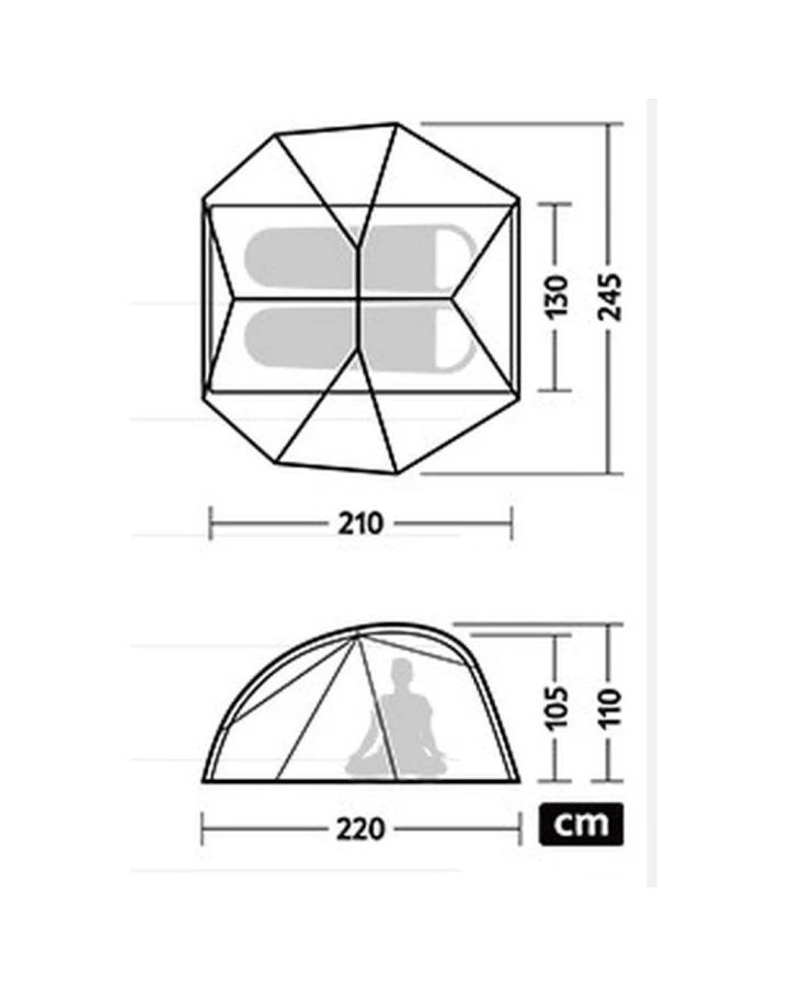 Намет двомісний ультралегкий Naturehike Star River UL CNK2450WS022, коричневий