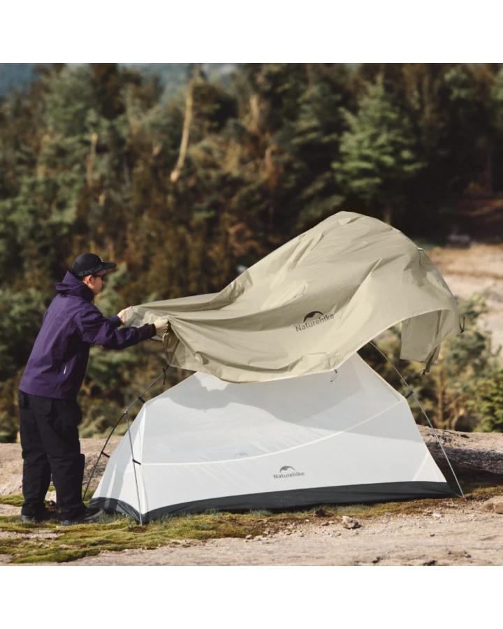 Намет надлегкий двомісний Naturehike Cloud Up Pro CNK2350WS020, 20D, пісочний