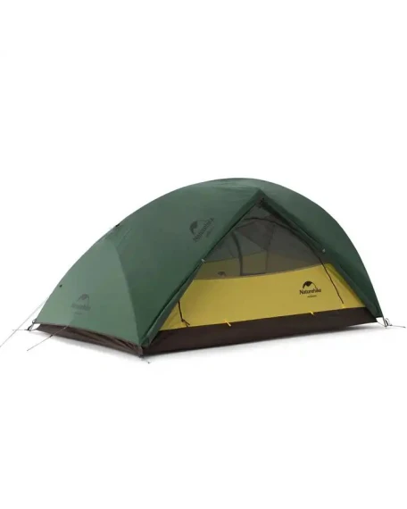 Намет надлегкий двомісний з футпринтом Naturehike Star-River 2 Updated NH17T012-T, 210T, темно-зелений
