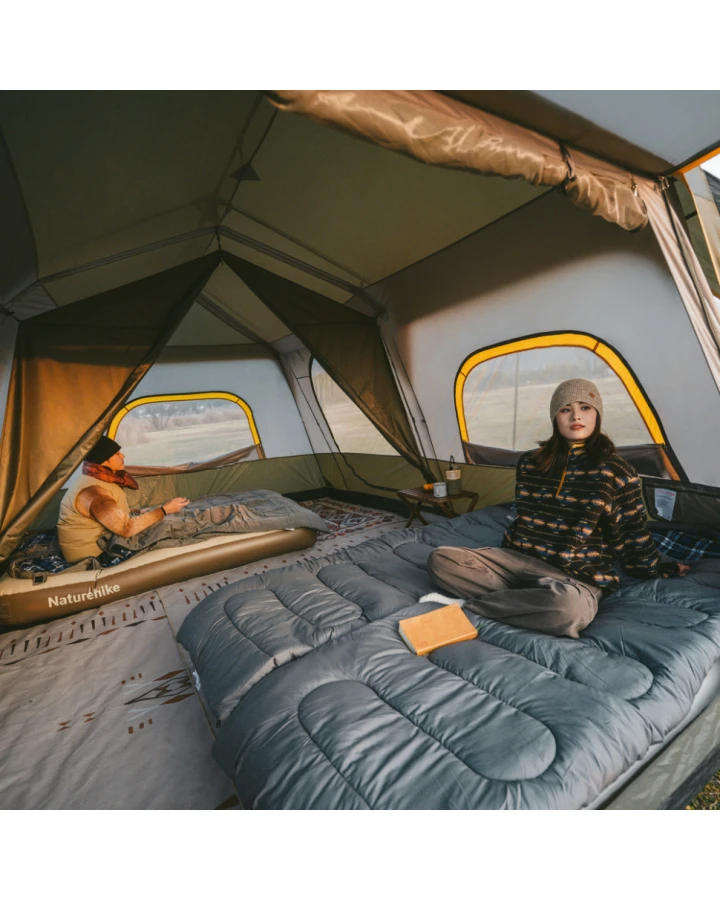Намет восьмимісний Naturehike Cape 13.1 CNK2450WS050 швидкого розкладання, сіро-коричневий