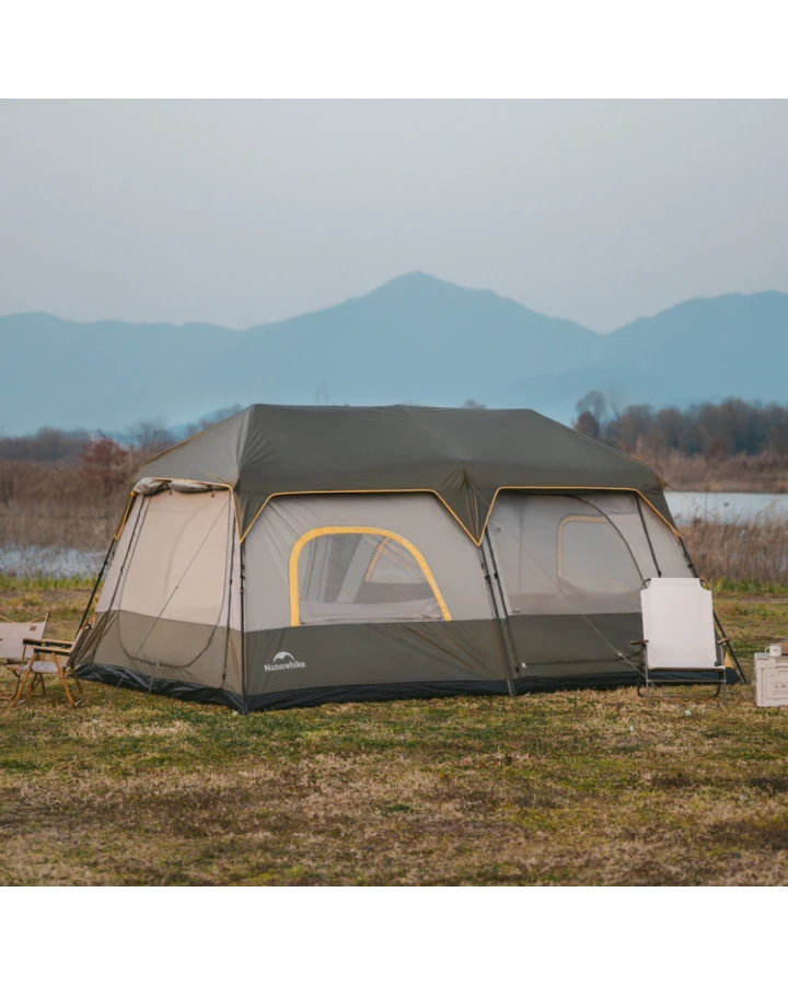 Намет восьмимісний Naturehike Cape 13.1 CNK2450WS050 швидкого розкладання, сіро-коричневий