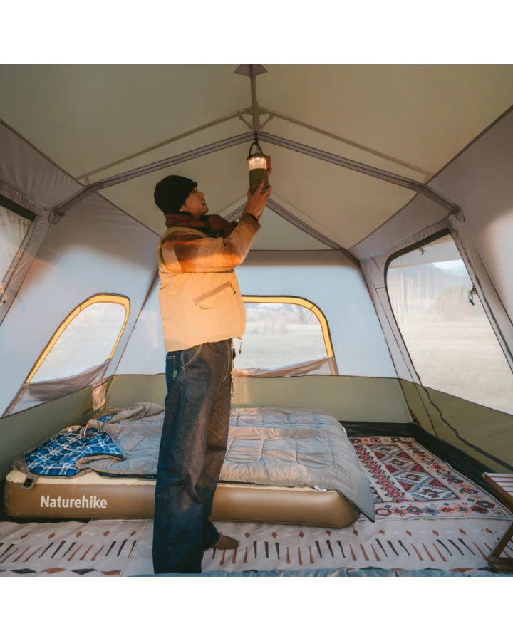 Намет восьмимісний Naturehike Cape 13.1 CNK2450WS050 швидкого розкладання, сіро-коричневий